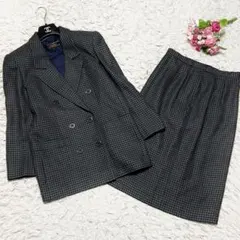【美品】Leilian スーツ セットアップ チェック 千鳥柄 ダブル
