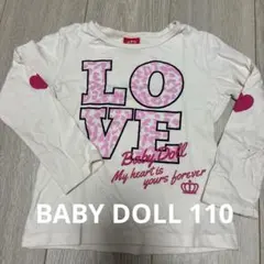 ベビードール　ロングTシャツ、トップスカットソー110