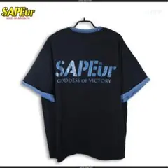 SAPEur サプール 大阪限定 リバーシブル Tシャツ ブルー Lのサムネイル