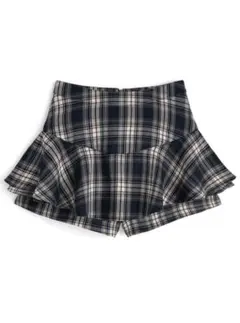 チェック柄フリルスカートパンツ[ks006a]