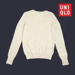 03T143☆ UNIQLO カシミヤ100 Vネックニット セーター S