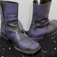 Maison Martin Margiela スクエアトゥ ペンキレザーブーツのサムネイル