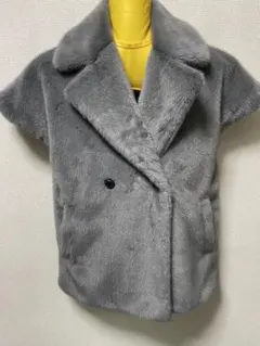 ミンクファー ジャケット ショート丈 ボレロ ケープ ベージュ系 毛皮