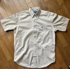 Ralph Lauren 半袖シャツ ベージュ コットン　S アメリカサイズのサムネイル