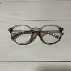 Zoffクリア プラスチック ラウンドメガネ