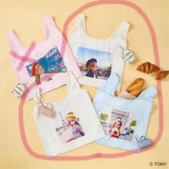 THREEPPY リカちゃん　チャーム付エコバッグ　ボストン風 3点セット