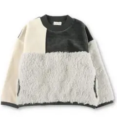 ブランシェス あったか配色ボアトレーナー 130㎝