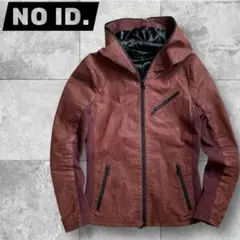 【美品】NO ID. レザージャケット　 加工 豚革 1 フード　春 レザー