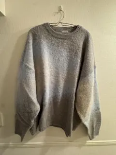 オーバーサイズ グレー ニット