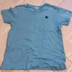 ⭐︎ミキハウスピクニック⭐︎130サイズ⭐︎水色の刺繍Tシャツ⭐︎美品のサムネイル