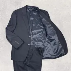 タカキュー スーツセットアップ AB7 洗える ダークネイビー 黒ストライプ