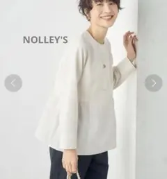 NOLLEY'Sノーリーズ ペプラムプルオーバーブラウス