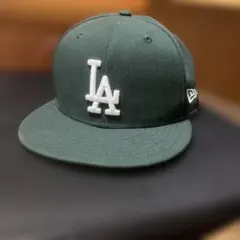 人気【ニューエラ×ドジャース】WS1981 LAロゴ キャップ 緑グリーン×白