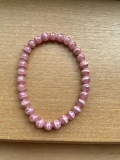天然石ピンクブレスレット 約6mm