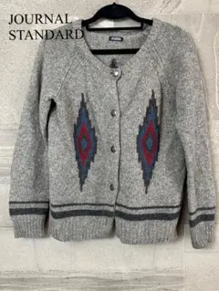 JOURNAL STANDARD ウール 幾何学 カーディガン トップス