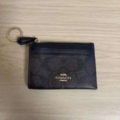COACH ブラウンレザー カードケース　コインケース