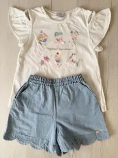 anyfam オフショルTシャツ キュロット ２点セット 130 120