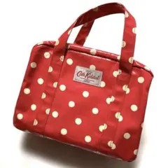 Cath Kidston トートバッグ　赤色　レッド　水玉　ドット柄　マチあり