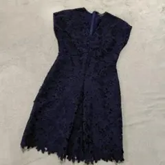 PINKO 刺繍フリル袖オールインワン ネイビー - メルカリ