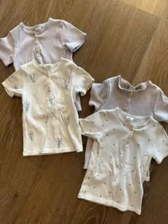 H&M オーガニックコットン シャツ 4枚セット 12-18M