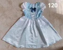 水色サテン姫系ドレス　シンデレラ　120