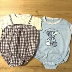 西松屋 ベビー ロンパース 2点セット 70cm 半袖