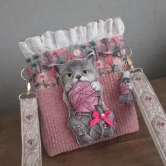 コヤンイサムチョン♡オッドアイのインド刺繍サコッシュ！ショルダー