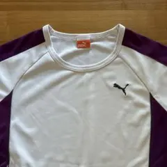 PUMA プーマ 半袖 Tシャツ ホワイト パープル