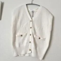 最終値下げ❣️新品未使用タグ付き❣️ マイストラーダ　ゆるニットベスト　白