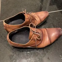 ブラウンレザー ドレスシューズ レースアップ