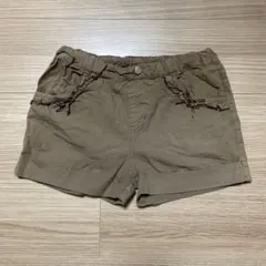 ブラウン ハーフパンツ ゴム入り ポケット付き　130
