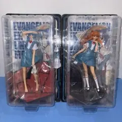 未開封】エヴァ EX制服フィギュア 全2種 コンプ レイ アスカ SEGA