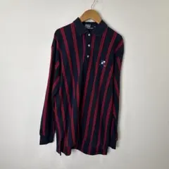 R00551 ラルフローレン　ポロシャツ　ストライプ　ネイビー
