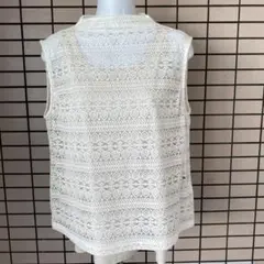 インナー付きレースフレンチブラウス
