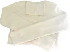 アイボリー リブ編みセーター ボートネック