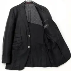 バーバリーブラックレーベル 銀ボタン リネン ブレザー M 黒 / コットンのサムネイル
