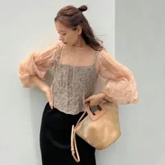 Leinwande Recycle Organdy Pleats Top