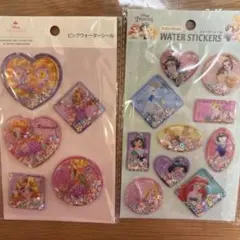 2枚セット ウォーターシール　ビッグウォーターシール ディズニー プリンセス