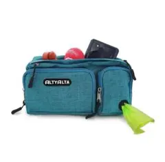 犬用 お散歩バッグ　お出かけバック ウエスト ポーチ　1.6L　ブルーグリーン