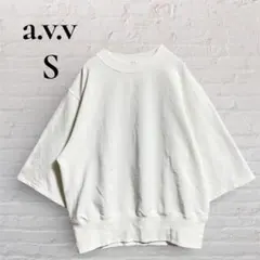 【a.v.v】【S】レディース　半袖　トレーナー　バックプリント　ホワイト