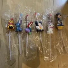 ディズニーキャラクター ストロー付きフィギュア 6個セット