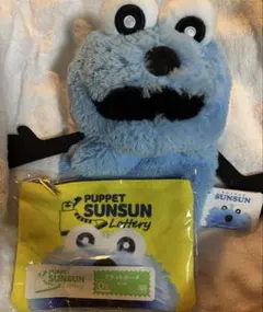 パペットスンスン ぬいぐるみ　ステッカー2枚 パペットスンスン コラボ フレークステッカー 第二弾