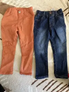 BREEZE デニム＆オレンジ長ズボン 100