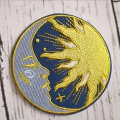 月 太陽 アイロンワッペン