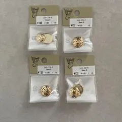 貴和製作所　シャワーブローチ　15mm ゴールド　4個セット