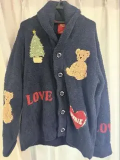 gelato pique HOLIDAY ジャガードショールカーディガン