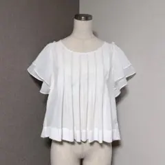 ローリーズファーム プリーツ フリル スリーブ ブラウス