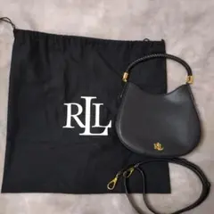 極美品　ラルフローレン　ペブルドレザーレザー　ショルダーバッグ