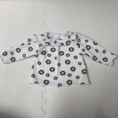 ベビー 長袖カットソー 70センチ 花柄 襟付き