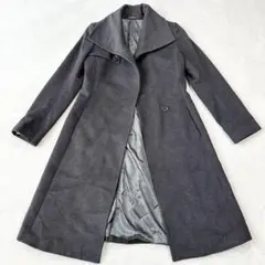 ザスーツカンパニー　ステンカラーコート　アンゴラ　メリノウール　ブラック　M